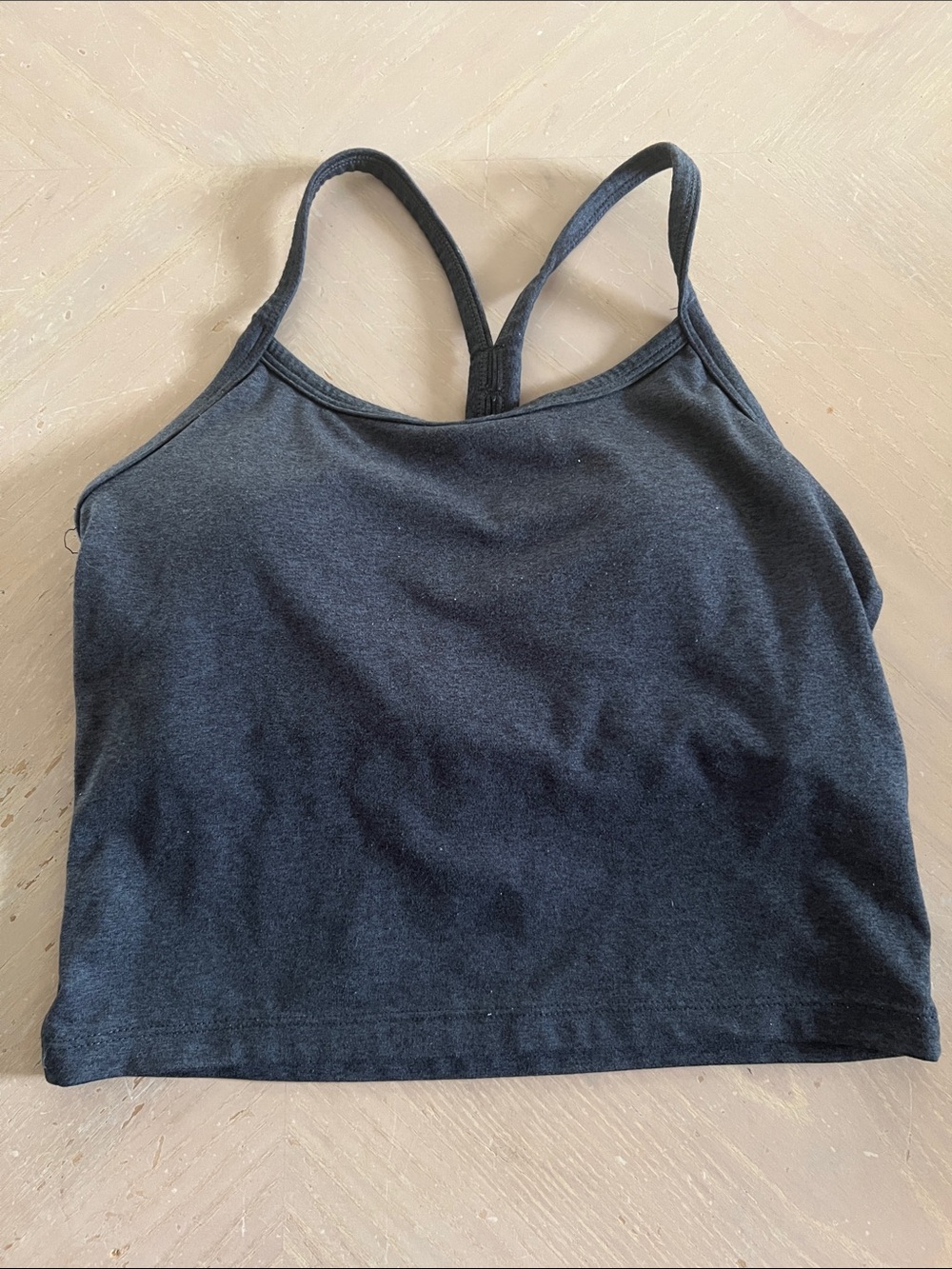 Kyodan Gray Cropped Racerback Tank